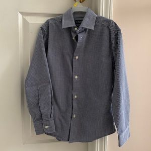 Chaps size S (8) black and white check button down